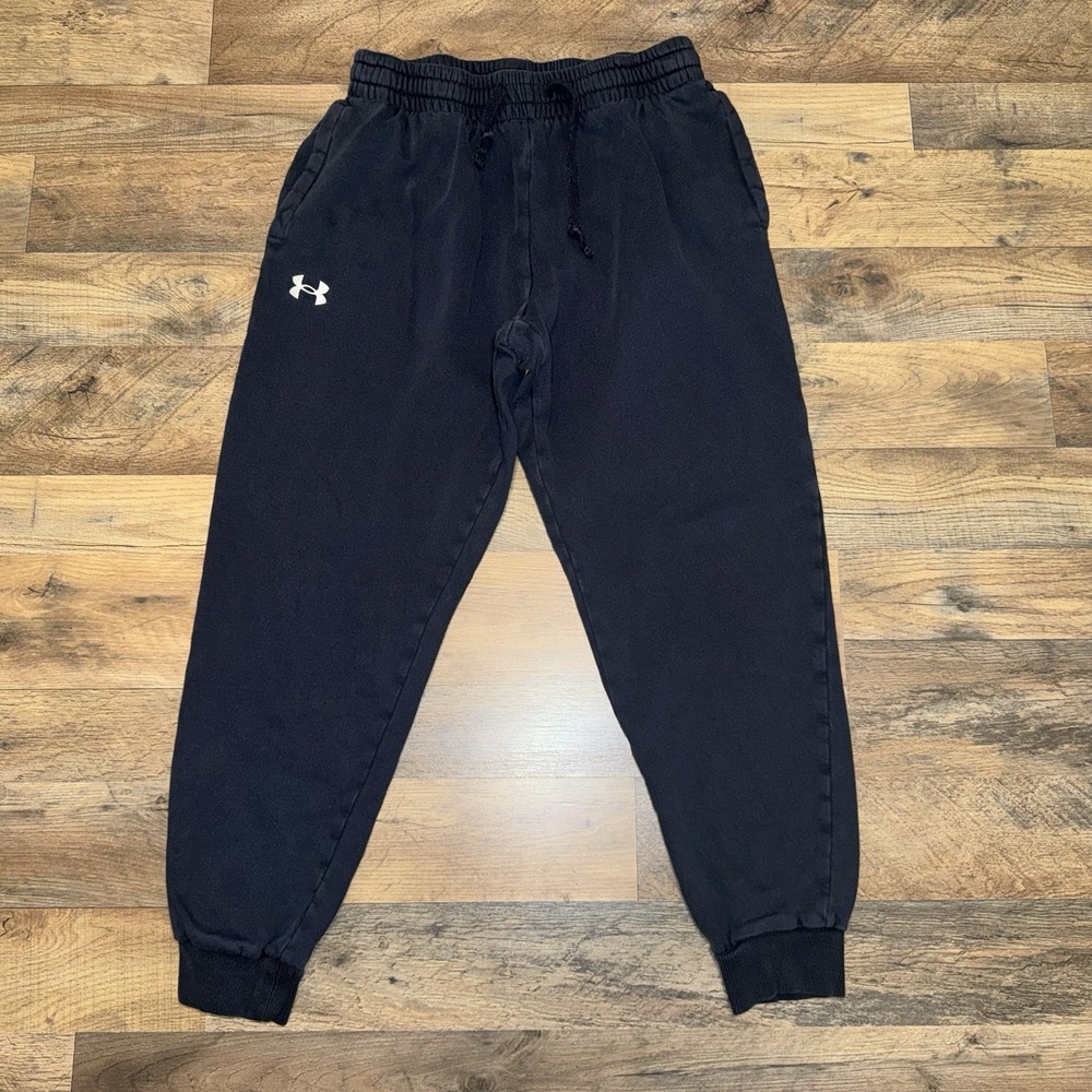 Under Armour Pants Men Large Black Fleece Joggers Sweatpants Athletic Gym